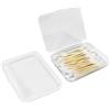 Cosysparks Porta Cotton Fioc da Viaggio, 2 Pack Portatile Piccolo porta cotton fioc per bagno Plastica Trasparente porta stuzzicadenti per la conservazione di palle di cotone Flosser stuzzicadenti