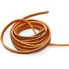 LolliBeads, laccio in vera pelle, Pelle, Flat Light Brown_5mm_2M, 5mm 2yard