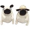 KUKUShining Peluches di Carlino Carino Giocattolo Morbido e Coccoloso per Bambini Amanti degli Animali Appassionati di Carlini e Compleanni(2pcs)