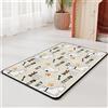 Hearda Tappetino per Cane Cibo, Tappetino Ciotola Cane Assorbente Tappetini Sottociotola per Cani Tappetino Antiscivolo Asciugatura Rapida Ciotole Gatto (30x40cm,Cucciolo Bianco F)