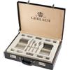 Gerlach 1760 Gerlach Set di Posate Lucido Flames, Acciaio Inox, Argento, 52 x 42 x 10 cm, 68 unità