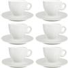 San Ignacio Set 6 tazze caffè porcellana bianca c plat collezione VESSIA