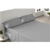 Degrees home Premium - Set Lenzuola Una Piazza e Mezza 140x190 4 Pezzi - Lenzuolo con Angoli, Piatto, 2 Federe 70x50, Azzurro Grigiastro