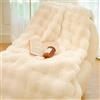 GENERIC Coperta Plaid Super Morbida Pile Peluche di Coniglio Caldo E Spesso,Divano Coperta Fluffy di Alta qualità, Versatile Coperta Matrimoniale per Camera da Letto Viaggi,Beige,160cmx200cm 2.5Kg