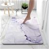 Hixingo Tappeto da Bagno in Diatomite, Tappeto Bagno Cucina Antiscivolo, Moderno Stampa Marmo Tappetino Assorbente e Asciugatura Rapida, Tappetino per Doccia e Ingresso (50x80cm,Viola Chiaro)