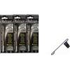 Fisher Ricariche SPR4 per Bullet Fisher Space Pen, nero, confezione da 3 più una clip nera in omaggio!