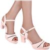 MJGkhiy Sandali Donna Eleganti Sandali Donna Con Tacco Basso Sandali Cerimonia Donna Rosa Cipria Sandali Estivi Donna Lacci Sandali Donna Eleganti Bassi Punta Aperta Spiaggia Sandali