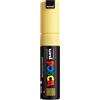POSCA - Pennarello acrilico PC-8K giallo paglierino, punta a cuneo da 8 mm