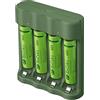GP Batteries 130B421USB85AAAC4 Basic-Line - Set di 4 batterie ricaricabili ReCyko NiMH Micro (AAA), Mignon