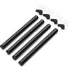 Emuca - Gambe regolabili per tavolo Ø60x710mm, kit di 4 piedi per tavolo in acciaio, altezza regolabile 710-730mm, nero