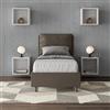 ITYHOME Letto singolo senza rete imbottito 80x190 similpelle cappuccino Antea