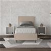 ITYHOME Letto singolo senza rete imbottito 80x190 similpelle tortora Adele