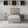 ITYHOME Letto singolo senza rete imbottito 80x190 similpelle tortora Priya
