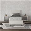 ITYHOME Letto singolo senza rete imbottito 80x200 similpelle bianco Adele