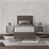 ITYHOME Letto singolo senza rete imbottito 80x210 similpelle cappuccino Adele