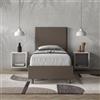 ITYHOME Letto singolo senza rete imbottito 80x210 similpelle cappuccino Focus