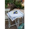 VERVACO Tovaglia Punto Croce Con Tela Aida RAMOSCELLI BLU Biancheria Da Tavola Set Fai Da Te Creativo Punto Croce Contato Kit 80 x 80 cm Hobby Creativi Adulti Casa Decor Cross Stitch Embroidery