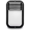 Famatel 4415-G - Applique per illuminazione esterna IP44 attacco E-27, resistente all'umidità e alle intemperie, colore: nero