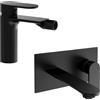Parama Coppia miscelatori lavabo ad incasso bidet senza scarico nero opaco | Kerry