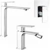 Parama Set miscelatori: lavabo alto bidet senza scarico e incasso doccia monocomando cromato | Ingrid
