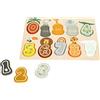 Small Foot 11702 Puzzle tematico numeri Safari con motivi di animali in legno, a partire dai 12 mesi Puzzles