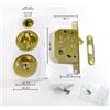 ZB MANIGLIE KIT SERRATURA PER PORTE SCORREVOLI EDGE 25 OTTONE LUCIDO