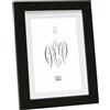 Deknudt Frames S66KF2-P1-13.0X18.0 - Cornice portafoto con passepartout, bordi in legno/MDF, colore nero,13 x 18 cm
