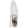 HOMCOM Specchio a Figura Intera con Cornice Ondulata in Velluto, Specchio da Terra e da Parete, 160x50 cm, Bianco