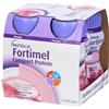 DANONE NUTRICIA SpA SOC.BEN. Fortimel Compact Protein Nutricia 4x125ml - Supplemento Alimentare Iperproteico - Gusto Fragola