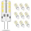 ELINKUME Lampadine G4 Led,3W Equivalenti 23W Lampada Alogena,Risparmio Energetico,260LM 6000K Bianco Freddo,DC 12V,Senza Sfarfallio,G4 LED Pin Cap,360 Grado,10 Pezzi