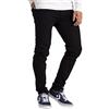 BlauerHafen - Jeans Skinny da uomo Slim Fit Stretch Super Flex in Denim Nero 40W x 30L