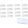 Wanfoou 16 pezzi badge portanome，Portanome con Spilla, Trasparente，Badge può essere utilizzato in Camicie e Uniformi（30 x 70 mm）