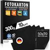 ELES VIDA Cartoncino fotografico nero 300g / m² - Carta da disegno PREMIUM PAPER - 50x70 cm - non stampato per artigianato, cartone artigianale, carta scolastica per la scuola materna, cartone MADE IN GERMANY
