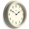Jones Clocks® Venetian Orologio a parete | Orologio a tondo classico | 30cm | Crema pallida | Numeri arabi | Design tradizionale ideale per cucina, soggiorno o camera da letto