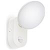 HUBER Lampada da parete a LED con sensore di movimento, 140°, 15 W, 1100 lm, IP65, lampada da esterno con sensore di movimento, lampada da parete interna, bianco