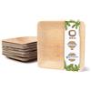 BIOZOYG 25x piatti in foglia di palma 18 x 18 cm - Piatti monouso compostabili e naturali - Stoviglie per feste quadrate