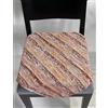 GC ARREDOCASA 6 Cuscini Sedie Cucina Coprisedia, Cuscini Coprisedia Imbottiti Modello Maremosso, Cuscini Per Sedie Da Cucina con Alette, (Arancione, Alette e Gancio)