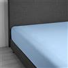 Daunen Step Vivacolor Lenzuolo con gli angoli elastici | Celeste 140-160 x 200 cm - matrimoniale