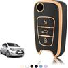 TOOMUME Cover Chiave TPU, Custodia Chiave Adatto per Hyundai i10 i20 i30 i40 ix20 ix30 ix35 Elantra Avante Kia Sportage Rio Ceed Picanto, Copri Chiavi Guscio Chiave Auto Telecomando - Flip Key