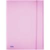 FAVORIT Cartella 3 lembi con elastico Pastel - 24 x 33cm - dorso 1 cm - PP - glicine - Favorit (unità vendita 1 pz.)