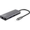 TRUST Adattatore multiporta Dalyx - USB-C 6 in 1 - alluminio - argento - Trust (unità vendita 1 pz.)