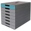 DURABLE Cassettiera Idealbox Pro 7 - 7 cassetti - 36,5 x 32,2 x 25 cm - azzurro - Durable (unità vendita 1 pz.)