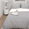 Intemporel per Soleil d'Ocre Anya Parure da letto, con copripiumino in microfibra, effetto 3D, da 240 x 220 cm, di colore grigio