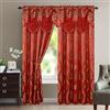 Elegant Comfort Lussuoso set di tende a pannello con mantovana attaccata e supporto 137,2 x 213,4 cm (set da 2), rosso