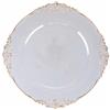 Villa d'Este Home Tivoli Set 6 Sottopiatto Ø 33 cm trasparente con bordino oro, Baroque