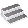 Copco Basics Portaspezie a 3 Ripiani per Armadio Interno, Organizzatore Antiscivolo per Ripiani da Cucina, 26 x 23 x 8,5cm, Bianco/Grigio