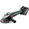 METABO Smerigliatrice angolare a batteria 2X4Ah - Metabo W19 L 9-125