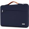 TECOOL 13,3 Pollici Custodia Compatibile con MacBook Air 13 M1 13,6 M2 M3 M4 2025-2010, MacBook Pro 13/14, 13,3 Acer HP Dell Notebook Custodia PC Protettiva Surface Laptop Borsa, Blu scuro