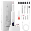 Brencco Fresa per Unghie Senza Fili 12 in 1, Lima Elettrica per Unghie 18000 RPM , Frese per Unghie con Schermo LED e Base per 8 Punte, Fresa Unghie Professionale Ideale per Manicure e Pedicure a Casa