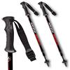 FIZAN Modello Explorer, VEER Bastoncini da nordic walking in alluminio ultraleggeri regolabili, di colore ROSSO Unisex adulto, Taglia Unica